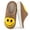 Brown, variant on Cute Smile Face Slippers for Women Perfect Soft Plush Comfy Warm Slip-On Happy Face Slippers fo Women Indoor fluffy Smile House Slippers for Women and Men Non-slip Fuzzy Flat Slides