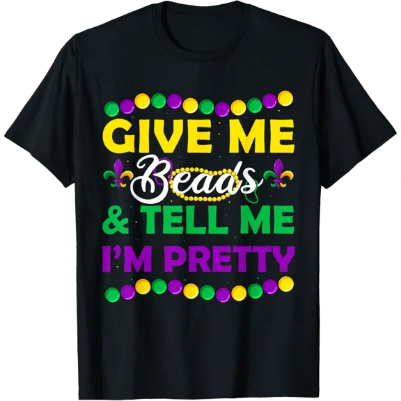 New Orleans Beads Mardi Gras Party Apparel Funny Women T-Shirt