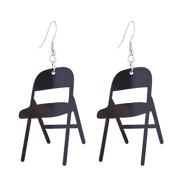 Xihbxyly Pendientes de Silla Plegable, Joyería Miniatura Única, Collar Deportivo Llamativo, Diseño Acrílico Duradero, Apoya La Igualdad y La Resiliencia, Ideal para Activistas y Políticos, Incluye Un