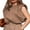 Brown, variant on Women Summer Loose Slim Tank Top Solid Cotton Sleeveless Vest Round Neck Cami Shoulder Pads T-Shirts