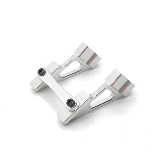 Vogacara Coche de Control remoto de ala trasera de Metal 1:10 modelo cola parte fija mantenimiento reparación reemplazo para Wltoys 104001 plata Type2 NO2 Vogacara FN009883-05