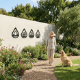 thumbnail image 5 of Four Element Symbols Metal Wall Art for Home and Outside - Wall-Mounted Geometric Metal Wall Art - Drop Shadow 3D Effect Wall Decoration for Living Room Bedroom, 5 of 5