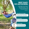 thumbnail image 5 of Bliss Hammocks 40"W Single Hammock with Rope Loops & Tree Straps, 220 lb, Patriot Stripe, 5 of 16