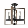 thumbnail image 2 of Blairmore 4 Light Semi-Flush Mount Satin Nickel and Graphite with Clear Glass, 2 of 4