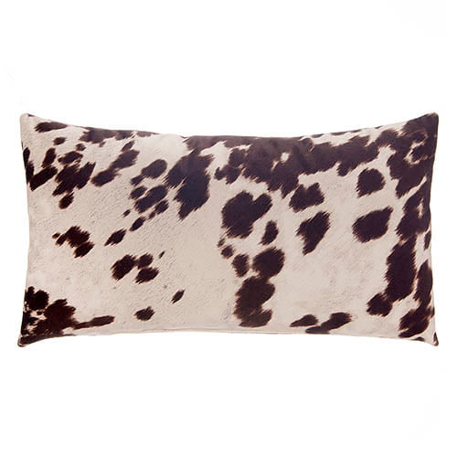 Faux Cowhide Sueded Lumbar Pillow 22\