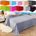 thumbnail image 6 of Nkmbld Fleece Throw Blanket for Couch, Corals Velvet Blanket Solid Color Super Soft Air Conditioning Fleece Blanket for Sofa Bedroom Living Room, Orange, 6 of 8