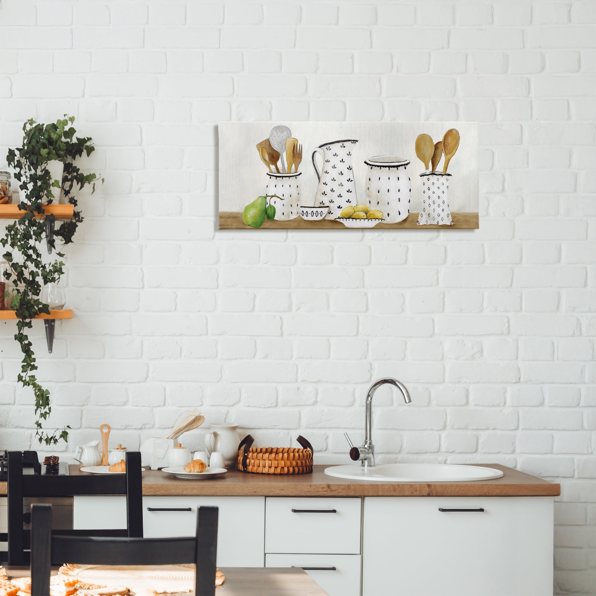 Stupell Industries Kitchen Jugs & Utensils Canvas Wall Art, design by Janet Tava