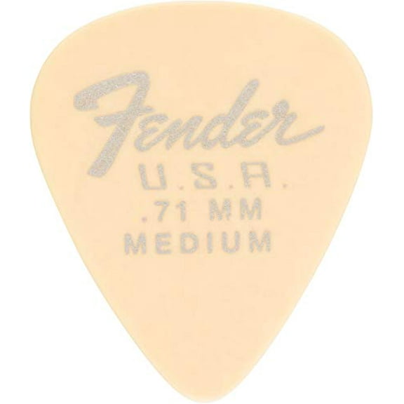 Fender Dura-Tone Delrin Guitar Picks, 351-Shape, 12-Pack - Olympic White - Medium