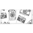 thumbnail image 2 of Hand Drawn Camera Acrylic Pencil Pen Holder Cup 4 Compartments Desktop Organiser 7.87"x2.78"x3.54", 2 of 7