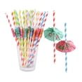 thumbnail image 1 of 50PCS Paraguas Sombrilla Pajitas desechables Degradables Tropicales Pajitas para beber yeacher Pajitas Desechables, 1 of 7
