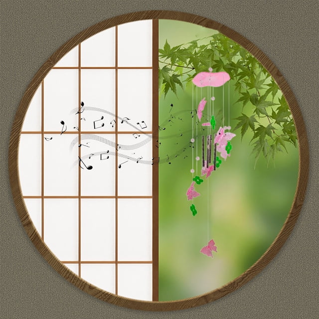 Fiudx Carillón de Viento Acrílico con Forma de Colibrí, Elegante Tono para Exteriores, Interpretación Musical Afinada a Mano, Decoración para Jardín y Patio, Melodías Relajantes, Regalo Único de Cond
