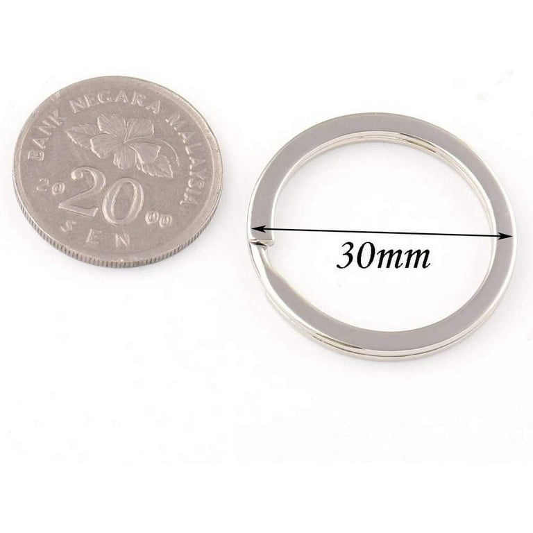 Metal 30 mm Flat Keychain Ring with jump ring at Rs 1.73/piece in