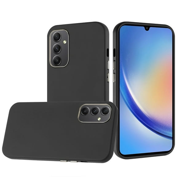 Soft Touch Dual-Layer Hybrid Case for Samsung Galaxy A15 5G - Black