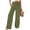 Green, variant on Women's Casual Linen-Blend Wide Leg Pants with Elastic Drawstring Waist for Comfort and Style