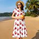 thumbnail image 4 of Easygdp Bloody Hand para Vestido Transpirable de Mujer, Vestido Suelto de Manga Corta con Pliegues y Bolsillos para el Verano, 4 of 6
