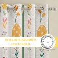 thumbnail image 6 of Spring Easter Kitchen Curtains Window Panels, Green Pink Yellow Eggs Floral Botanical Insulated Window Treatment Curtain, Grommet Curtains for Bedroom/Living Room/Bathroom, 2 Piece 42"Wx54"L, 6 of 8