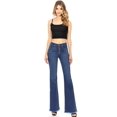 thumbnail image 4 of Angry Rabbit Women's Juniors High Waist Stretchy Premium Flare Jeans (Dark Denim, 29), 4 of 4