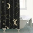 thumbnail image 5 of Gothic Shower Curtain Set - Dark Celestial Moon & Star Print, Mystical Cosmic Bath Decor, Waterproof Polyester 72"x84", Goth Aesthetic Gift, 5 of 5
