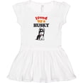 thumbnail image 3 of Inktastic Siberian Husky Dog Puppy Girls Baby Dress, 3 of 5
