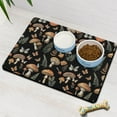 thumbnail image 3 of Boho Mushroom Dog Feeding Mat - Absorbent Waterproof Pet Food Mat - Non-Slip Dog Bowl Mat - Vintage Mushroom Design - 4-Layer Eco-Friendly Mat for Messy Eaters 12"X19", 3 of 5