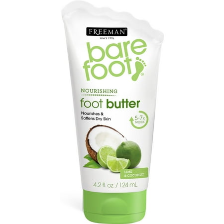 Freeman Bare Foot Lime + Coconut Butter Cream Lotion, 4.2 fl (Best Foot Rub Lotion)