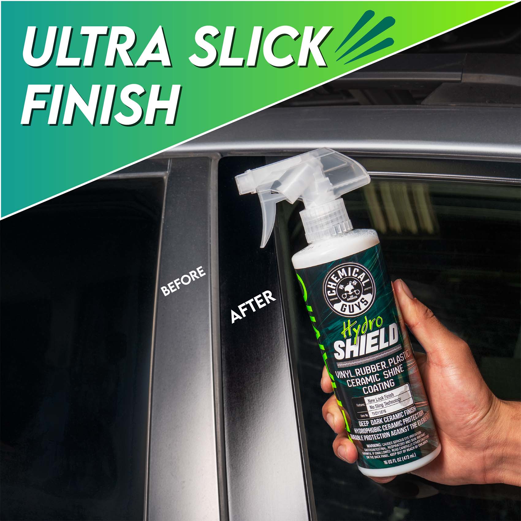Chemical Guys HydroShield Vinyl Rubber Plastic Ceramic Coating 16oz photo 7