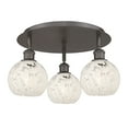 thumbnail image 6 of Innovations Lighting - White Mouchette - 3 Light Flush Mount In Modern Style-9, 6 of 7