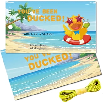 Halloween You've Been Ducked Tags - 50 Pack Spider Web Design Cards For Rubber Duck Gifts