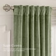 thumbnail image 4 of NICETOWN Room Darkening Velvet Curtains, Sage Green, 52" W x 84" L, 2‑Panel Set, 4 of 9