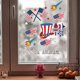 thumbnail image 4 of Pegatinas decorativas para el Día de la Independencia, pegatinas adhesivas para ventanas, decoraciones del 4 de julio, 9 hojas, pegatinas adhesivas para ventanas con bandera, suministros escolares, 4 of 5