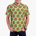 thumbnail image 2 of Balery Summer Watermelon Printed Men’s Short Sleeve Polo Shirt, Midweight Men's Shirt,Golf Polo shirts -4X-Large, 2 of 8