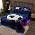 thumbnail image 2 of Erosebridal Football Coverlet Set King,Geometric Hexagon Bedding Set,Sport Decor,3-Piece, 2 of 5