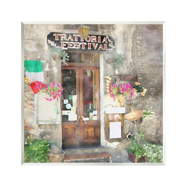 Stupell Industries Festive Italian Doorway Travel & Places Painting Unframed Art Print Wall Art, 12 x 12