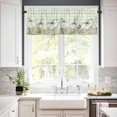 thumbnail image 6 of Fall White Green Pumpkin Kitchen Curtains and Valances Set, Rod Pocket Curtains Tier Farmhouse Window Curtains 36 Inch Length, Thanksgiving Flower Lattice 3 Piece Kitchen Curtains Set, 6 of 6