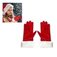 thumbnail image 2 of Aellinatey Women Cosplay Santa Gloves Warm Mittens LED White Cuffs Full Finger Gloves, 2 of 12