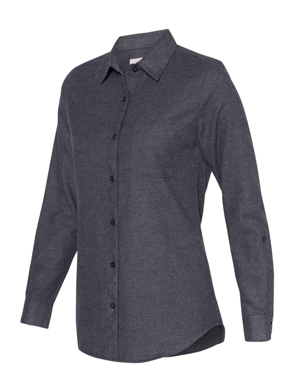 Women's Vintage Checked Flannel Shirt – Loose Fit Long Sleeve Top