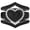Black and Silver, variant on Stackable 3-Piece Ring Set - Women's Heart Metal Frame & CZ Stones Collection
