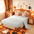 thumbnail image 3 of Manfei Thanksgiving Print 7 Pieces Full Size Bedding Sets,Halloween Themed Skull Full Size Bed in a Bag,Light Gray Reversible, 3 of 7