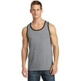 thumbnail image 1 of Port Company PC54TT Core Cotton Tank Top, Athletic Heather/ Jet Black, L, 1 of 1