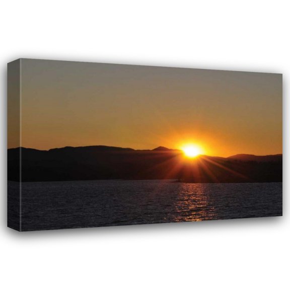 Logan Thomas 18x13 Gallery Wrapped Canvas Wall Art Titled - Water Sundown I