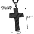thumbnail image 5 of APSVO Black Cross Necklaces for Men Boys American Flag Pendant Chain Catholic Christian Religious Birthday First Communion Graduation Fathers Day Jewelry Gifts Teen Him Dad Son Adults Kids Age Ideas, 5 of 7
