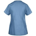 thumbnail image 2 of Panda Uniform by HeedFit Unisex Two-Pocket Button-Front Scrub Top – XL Ceil Blue, 2 of 4