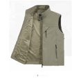 thumbnail image 4 of WAENQINLA Men's Work Vest Lightweight Waterproof Sleeveless Softshell Golf Vest Summer Travel Hiking Cargo Jackets Quick Dry Outdoor Multi Pockets Fishing Vest, 4 of 5