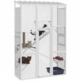 thumbnail image 2 of PawHut Outdoor Catio Cat Enclosure, Large Wooden Cat House with 6 Jumping Platforms, Scratching Post, 2 Ramps, Waterproof Roof, for 2-3 Kittens, 2 of 9