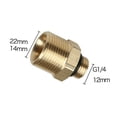 thumbnail image 2 of High Pressure Cleaner Connector Adapter M22/14 To G1/4 Quick Connect Brass Fitting For Car Washing Equipment Foam Lance Tool, 2 of 7