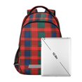 thumbnail image 7 of FORMRS Unisex Backpack Elementary School Travel Bookbag with Reflective Stripes, Red and Blue Pattern, 7 of 7