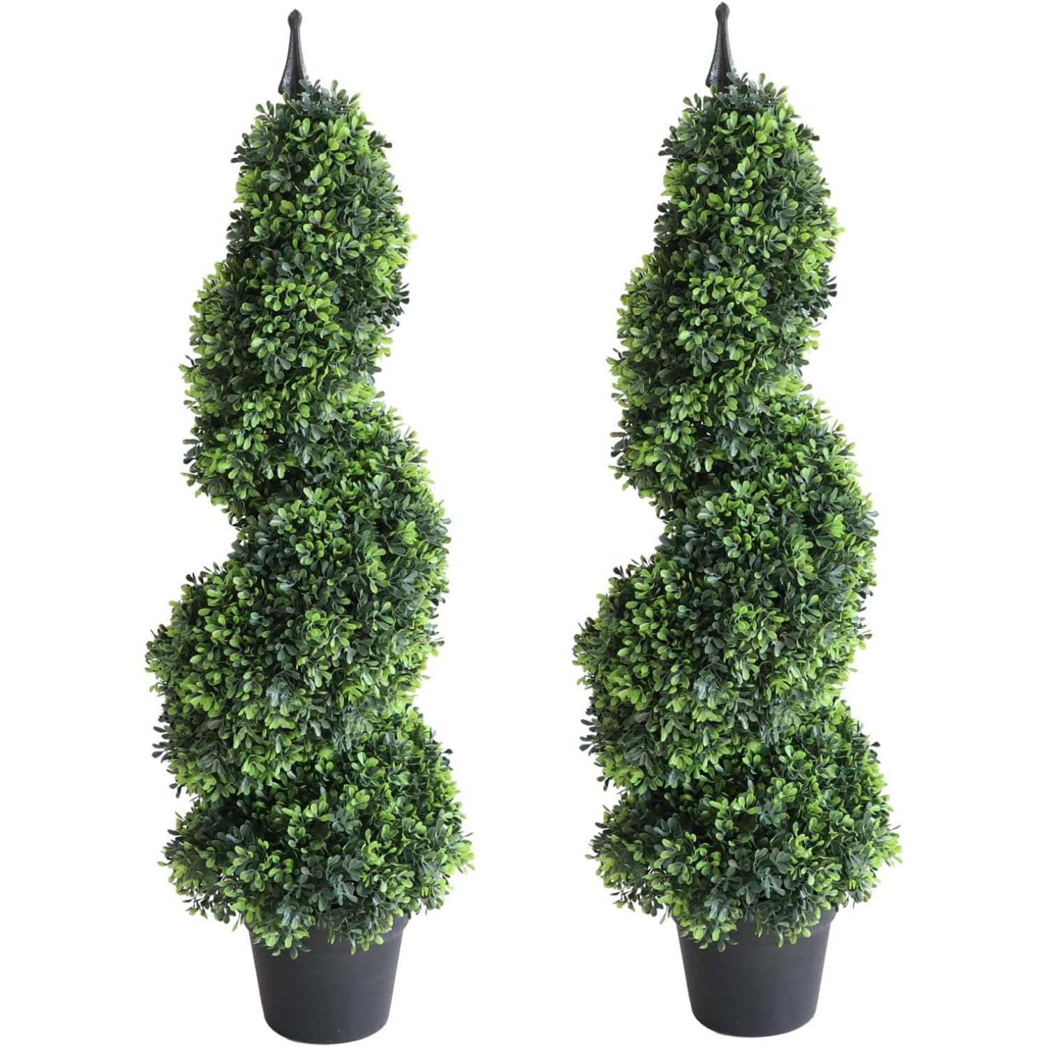 HElectQRIN Artificial Topiaries Outdoor Boxwood Trees, Spiral Topiary