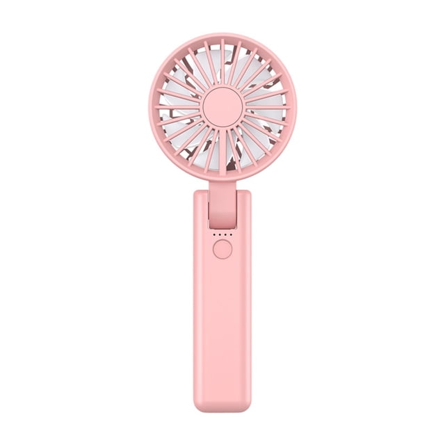 Ventilador plegable de mano Ventilador de escritorio USB Recargable Ligero Refrigeración personal Rosa