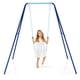 thumbnail image 2 of Costway Columpio de Exterior para Niños Set Columpio en Hierro con Estructura Estable y Asiento con Picos de Tierra Azul 171 x 176 x 166 cm, 2 of 10