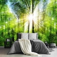 thumbnail image 3 of - Nature Forest Tree Mural Woodland Landscape Backgrounds Cottage Jungle Wallpaper Extra Large Wall murals for Bedroom Living Room（not Peel and Stick）-, 3 of 5